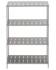 4 Katlı Paslanmaz Perfore Raf - INOX 304