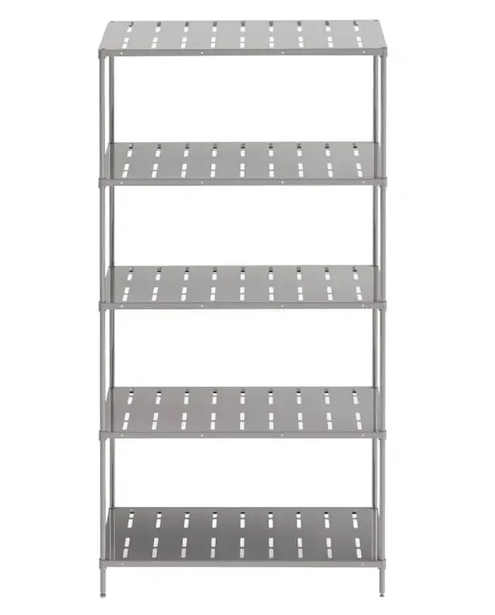 5 Katlı Paslanmaz Perfore Raf - INOX 304