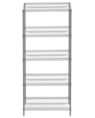 5 Katlı Boyalı Paslanmaz Krom Tel Raf