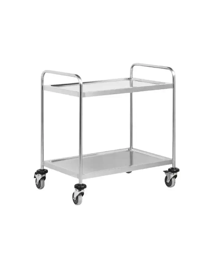 2 Katlı Paslanmaz Servis Arabası