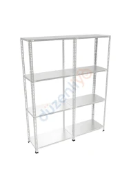 4 Katlı 2'li Galvaniz Çelik Arşiv Depo Market Rafı