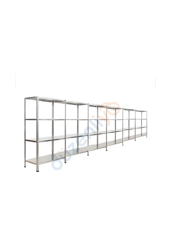 4 Katlı 6'lı Galvaniz Çelik Arşiv Depo Market Rafı