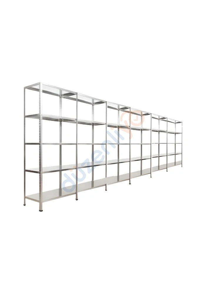 5 Katlı 6'lı Galvaniz Çelik Arşiv Depo Market Rafı