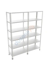 6 Katlı 2'li Galvaniz Çelik Arşiv Depo Market Rafı