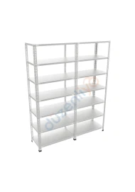 7 Katlı 2'li Galvaniz Çelik Arşiv Depo Market Rafı