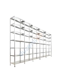 7 Katlı 5'li Galvaniz Çelik Arşiv Depo Market Rafı