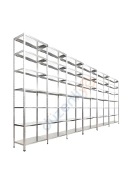 7 Katlı 6'lı Galvaniz Çelik Arşiv Depo Market Rafı