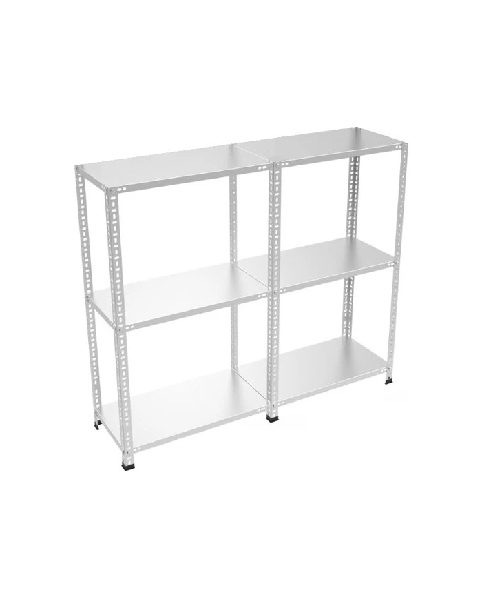 3 Katlı 2 Üniteli Bitişik Galvaniz Çelik Arşiv Depo Kiler Rafı