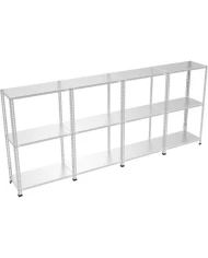 3 Katlı 4 Üniteli Bitişik Galvaniz Çelik Arşiv Depo Kiler Rafı