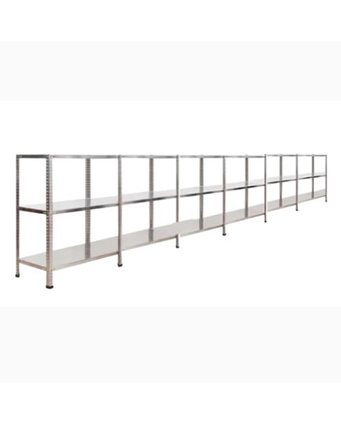 3 Katlı 6 Üniteli Bitişik Galvaniz Çelik Arşiv Depo Kiler Rafı