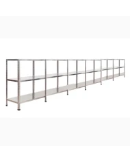 3 Katlı 6 Üniteli Bitişik Galvaniz Çelik Arşiv Depo Kiler Rafı