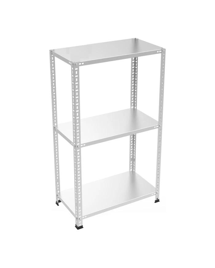 3 Katlı Tekil Galvaniz Çelik Arşiv Depo Kiler Rafı
