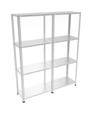 4 Katlı 2 Üniteli Bitişik Galvaniz Çelik Arşiv Depo Kiler Rafı