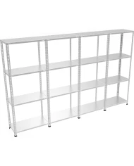 4 Katlı 4 Üniteli Bitişik Galvaniz Çelik Arşiv Depo Kiler Rafı