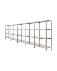 4 Katlı 5 Üniteli Bitişik Galvaniz Çelik Arşiv Depo Kiler Rafı