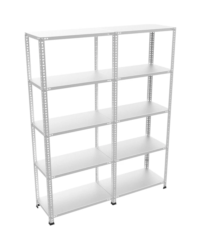 5 Katlı 2 Üniteli Bitişik Galvaniz Çelik Arşiv Depo Kiler Rafı