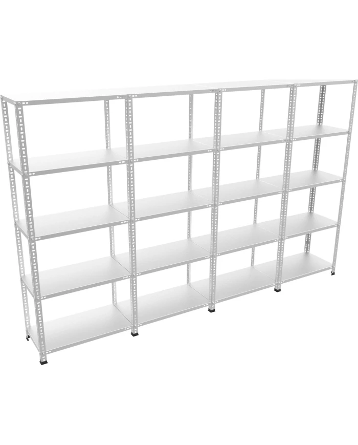 5 Katlı 4 Üniteli Bitişik Galvaniz Çelik Arşiv Depo Kiler Rafı