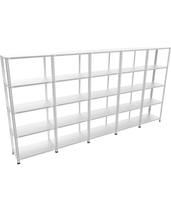 5 Katlı 5 Üniteli Bitişik Galvaniz Çelik Arşiv Depo Kiler Rafı