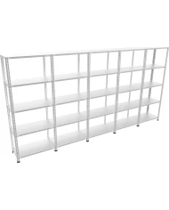 5 Katlı 5 Üniteli Bitişik Galvaniz Çelik Arşiv Depo Kiler Rafı