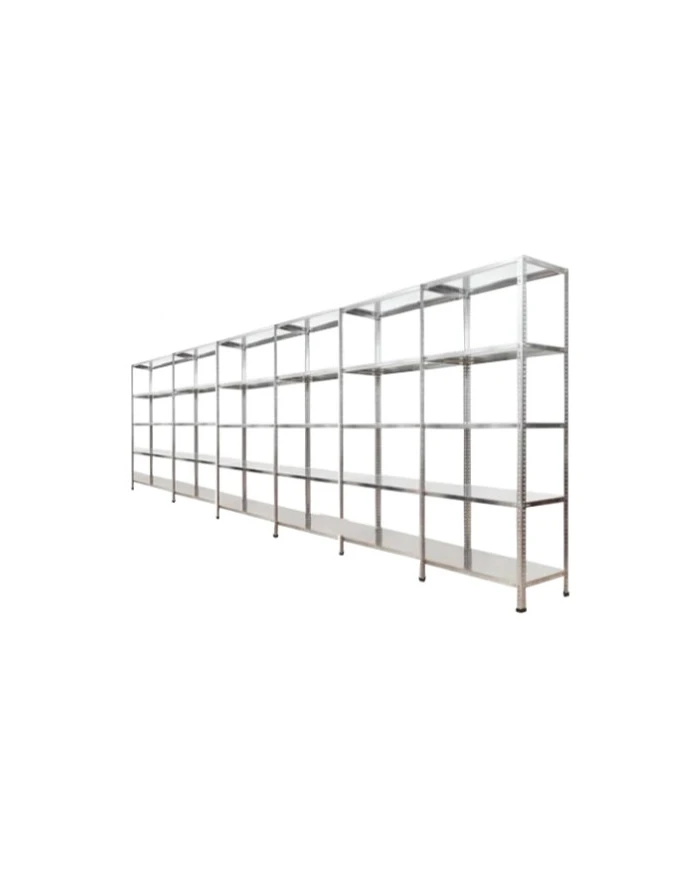 5 Katlı 6 Üniteli Bitişik Galvaniz Çelik Arşiv Depo Kiler Rafı