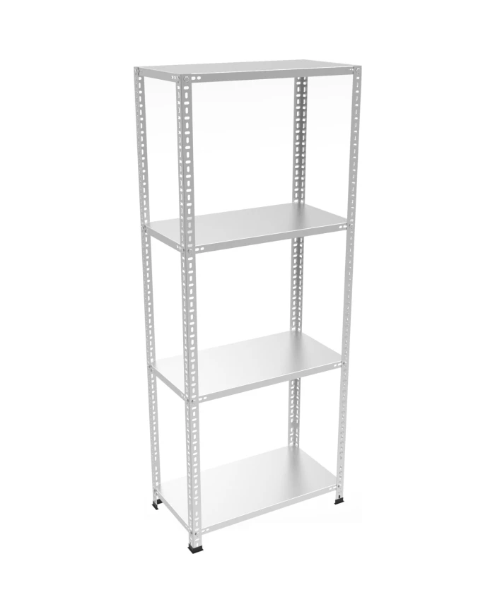 4 Katlı Tekil Galvaniz Çelik Arşiv Depo Kiler Rafı