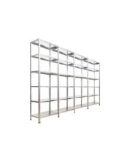 6 Katlı 4 Üniteli Bitişik Galvaniz Çelik Arşiv Depo Kiler Rafı