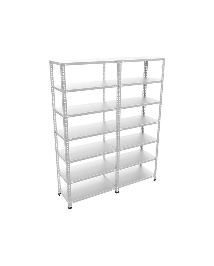 7 Katlı 2 Üniteli Bitişik Galvaniz Çelik Arşiv Depo Kiler Rafı