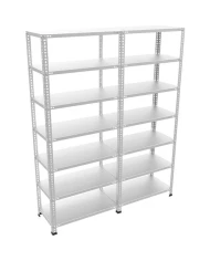 7 Katlı 2 Üniteli Bitişik Galvaniz Çelik Arşiv Depo Kiler Rafı