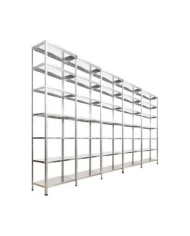 7 Katlı 5 Üniteli Bitişik Galvaniz Çelik Arşiv Depo Kiler Rafı