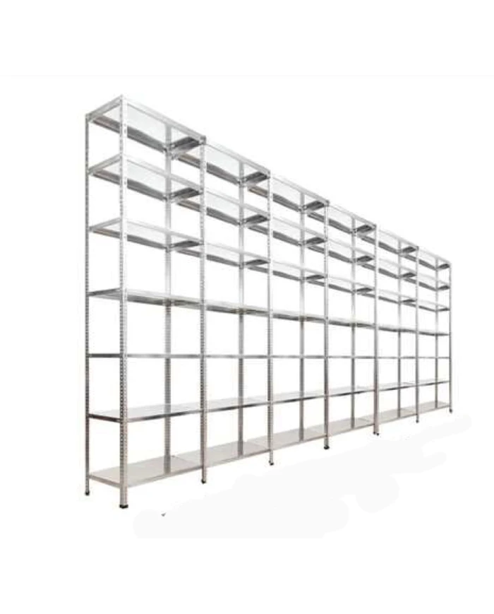 7 Katlı 6 Üniteli Bitişik Galvaniz Çelik Arşiv Depo Kiler Rafı