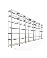 7 Katlı 6 Üniteli Bitişik Galvaniz Çelik Arşiv Depo Kiler Rafı